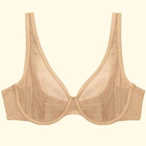 ThirdLove Unlined Modern Mesh Scoop Bra 38E 38DD